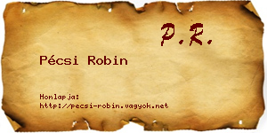 Pécsi Robin névjegykártya